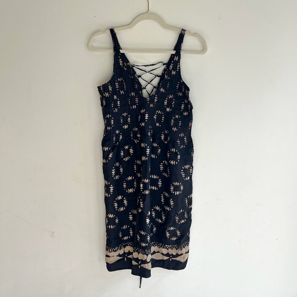 JOHNNY WAS by BIYA Black Silk Dress Size‎ XS